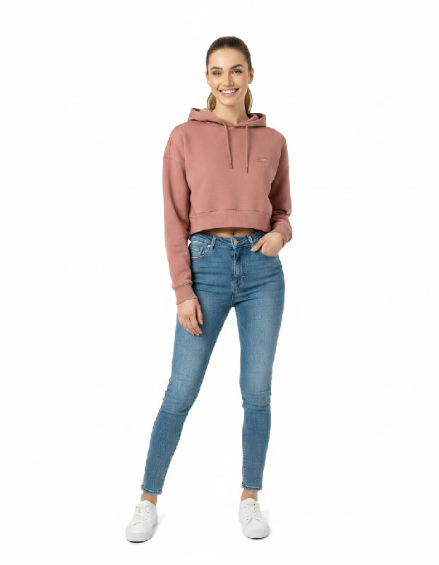 Mikina dámská DICKIES Oakport Cropped - Růžová