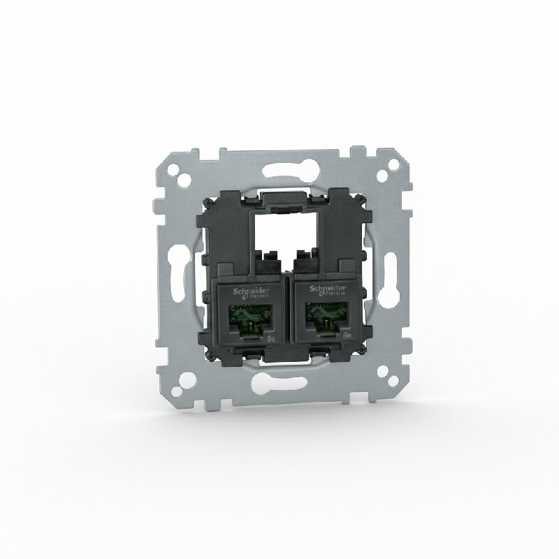 Schneider Electric Merten datová zásuvka 2xRJ45 kat. 6 UTP Actassi S-One MTN4576-0002