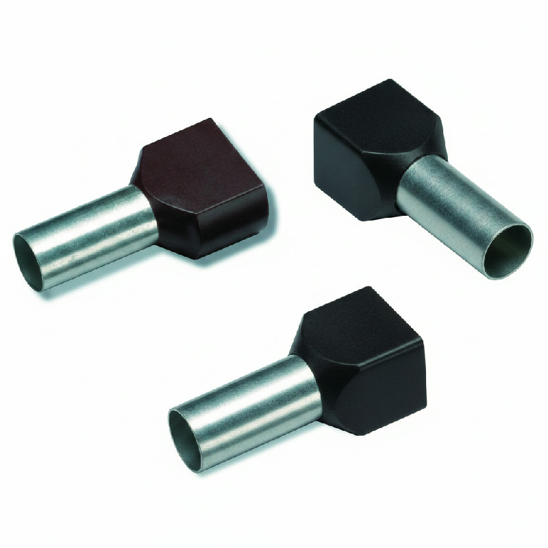 CIMCO 182422 Izolovaná dvojitá dutinka Cu 2 x 10/14 mm, hnědá