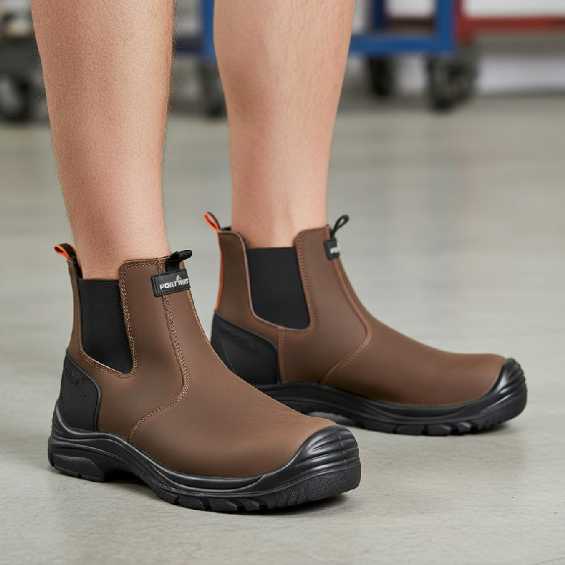 Boty Portwest Steel Action Nubuck Dealer S7 SC FO SR, barva hnědá/černá, velikost 45