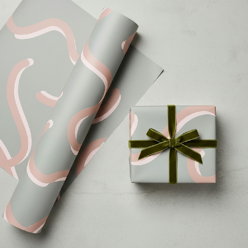 Balicí list dárků Katie Leamon Green & Rose Squiggle