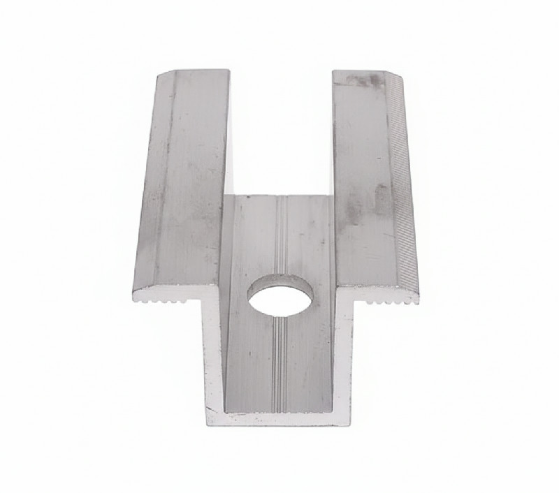 Úchyt středový univerzální U-24, L50 mm stříbrný pro FV panel