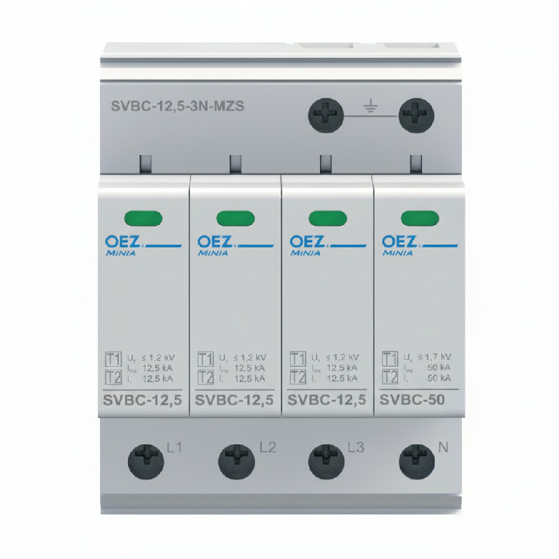 OEZ SVODIČ SVBC-12,5-3N-MZ TYP1+2 3X12,5KA 230VAC 3P+N 40621