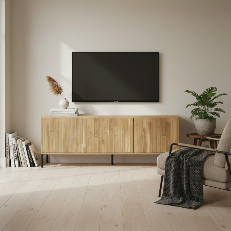 Televizní stolek WOOD New Gravure oak naturel