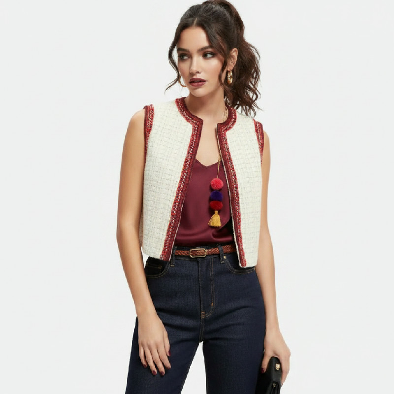 Dámská bíločervená vesta Scotch & Soda, vel. XS