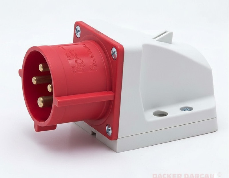 Instalační vidlice 32A/400V/4-pól nástěnná PCE 524-6