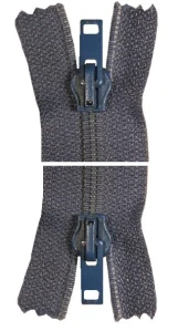 Spirálový zip, nedělitelný - 73cm - modrá - WICO - BALENÍ 10 ks