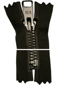 Plastový zip, nedělitelný - 75cm - černá - Koh-i-noor - BALENÍ 10 ks