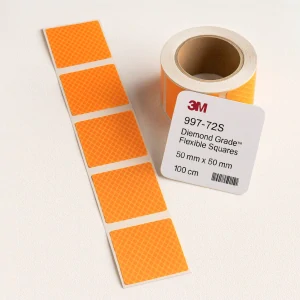 3M 997-72S Diamond Grade™ Reflexní pružné čtverce 50 x 50 mm, oranžová - 100cm