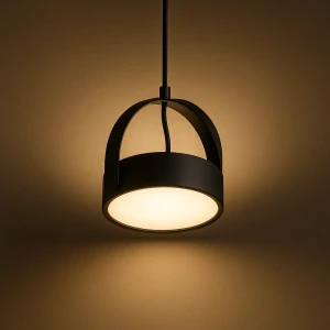 Hübsch Stage – Závěsné světlo v černé barvě, Ø 22 cm