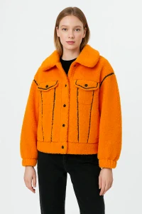 Desigual Colorado Arty Fleece – Kabát s efektem ovčí srsti (velikost M)