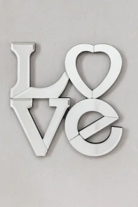 KARE Design Mirror Love Small, dekorace na zeď, 25 × 26 cm