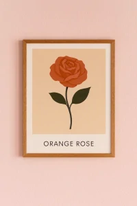 Rám - MASIVNÍ DUB Paper Collective Orange Rose – 31 × 41 cm