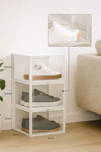 Creative Home Box na obuv transparentní, 3 ks, 36 x 28 x 22 cm