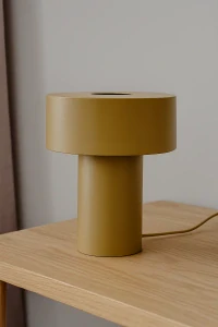 Stolní lampa, khaki - Hübsch Aki kovová