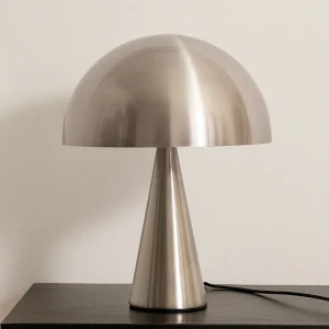 Hübsch Mush – stříbrná kovová stolní lampa, 33 cm
