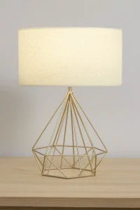 Opviq Stolní lampa Towerer 37 cm, zlatá/béžová