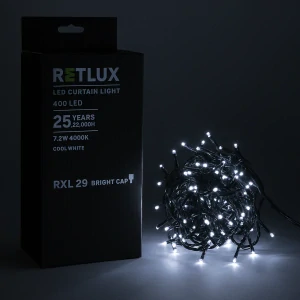 Retlux RXL 29 světelný závěs, 400 LED, studená bílá, 5 m