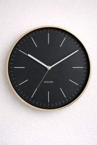 Karlsson Elegantní nástěnné hodiny 5695BK, černé