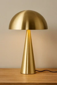 Hübsch Mush stolní lampa Large, mosaz