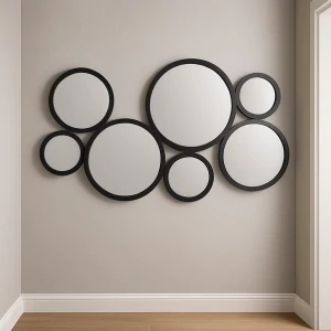 Present Time – Zrcadlo Wall Art, černé