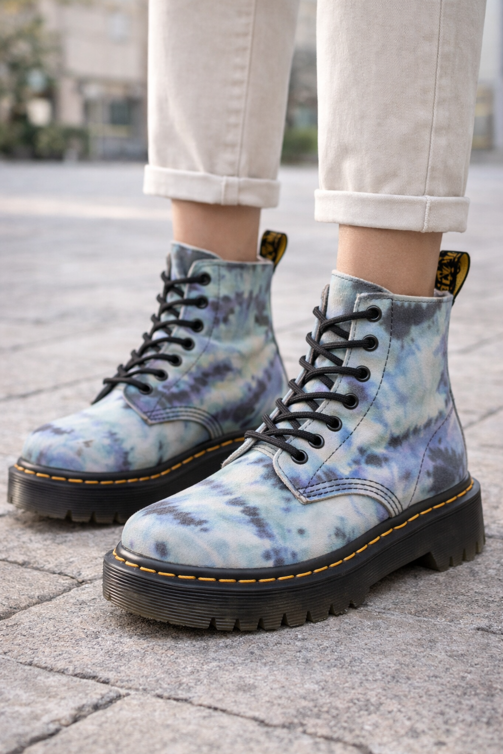 Dr. Martens 1460 Pascal WMN Blue Summer Tie Dye, vel. 37