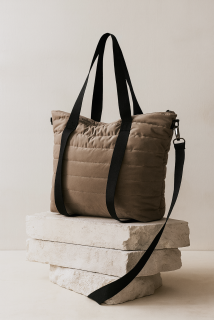 Taška Rains Tote Bag Quilted Velvet Taupe 1379 33