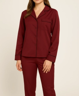 Dámské pyžamo QS6551E XKG bordó - Calvin Klein