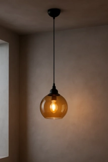 Opviq Gold 020 – závěsná lampa černozlatá