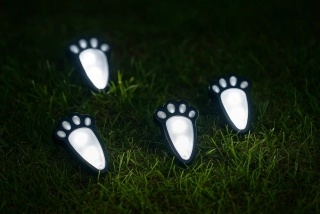 LED solární lampa psí tlapka 4 ks