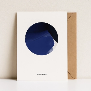 Paper Collective Blue Moon Art Card