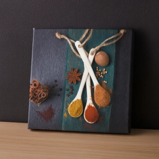 Obraz na plátně Koření, 28 x 28 cm