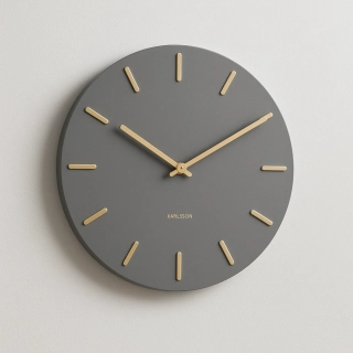 Karlsson Designové nástěnné hodiny 5716GY, šedé, 45 cm