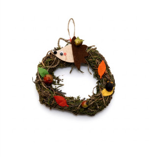 Věneček podzimní závěs 14 cm – podzimní dekorace k zavěšení, 1 ks